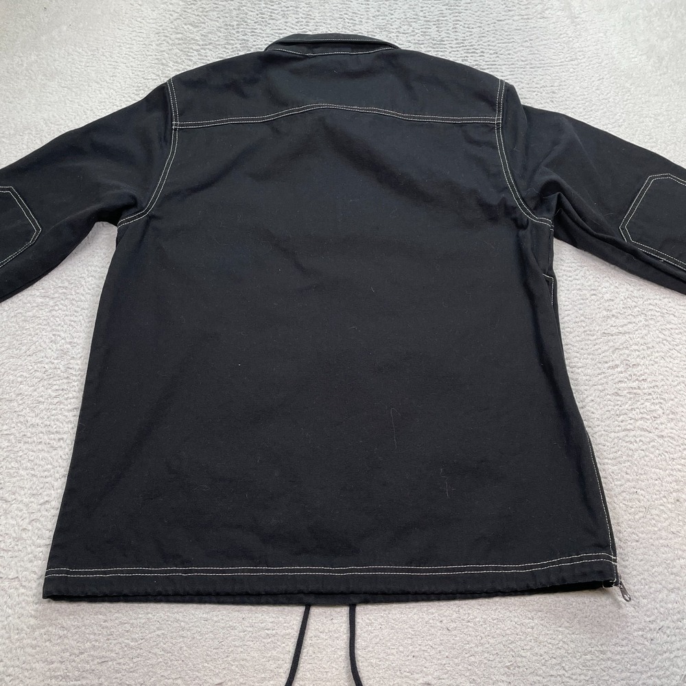 Vans Jacket Mens Large Halifax Anorak Black Canvas‎ 1/4 Zip Skater Streetwear - Picture 6 of 6